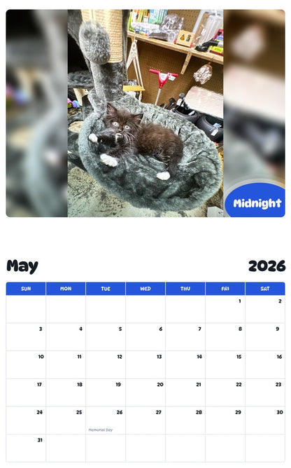 2026 - 2027 Midnight - Pawidols Pet Calendar