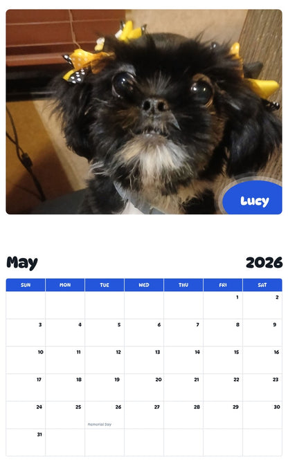 2026 - 2027 Lucy - Pawidols Pet Calendar