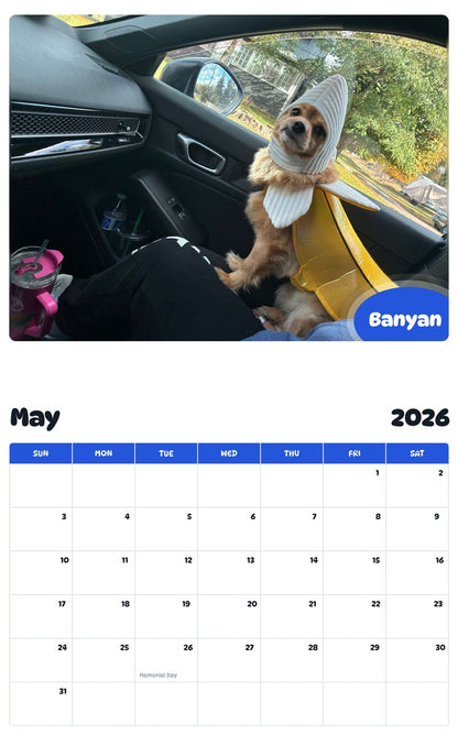 2026 - 2027 Banyan - Pawidols Pet Calendar