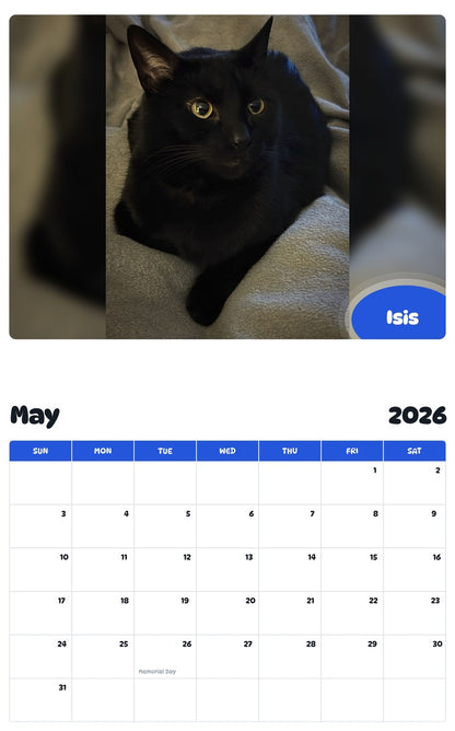 2026 - 2027 Isis - Pawidols Pet Calendar