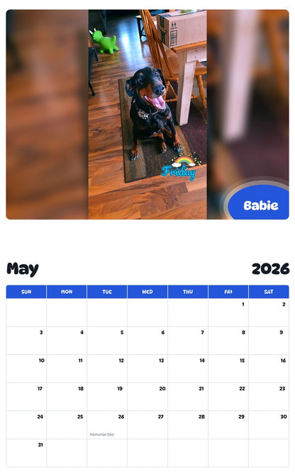2026 - 2027 Babie - Pawidols Pet Calendar