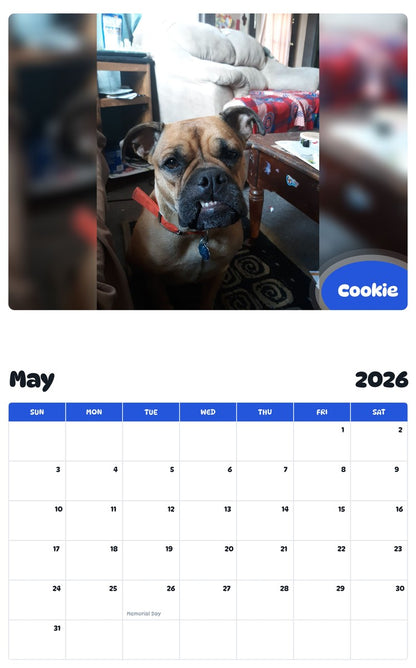 2026 - 2027 Cookie - Pawidols Pet Calendar
