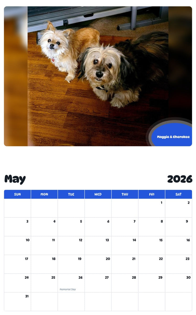 2026 - 2027 Maggie & Cherokee - Pawidols Pet Calendar