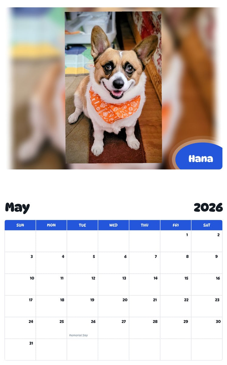 2026 - 2027 Hana - Pawidols Pet Calendar