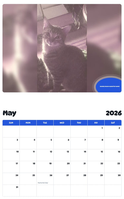 2026 - 2027 GEORGE ROCCO÷AUGUSTUS HAWKS - Pawidols Pet Calendar