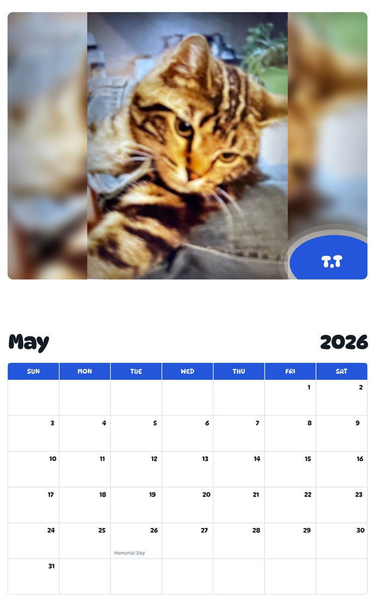 2026 - 2027 T.T - Pawidols Pet Calendar