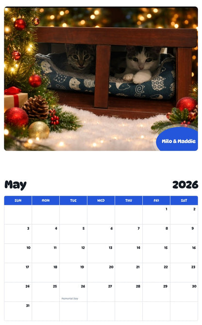 2026 - 2027 Milo & Maddie - Pawidols Pet Calendar