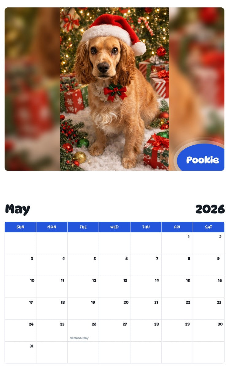 2026 - 2027 Pookie - Pawidols Pet Calendar