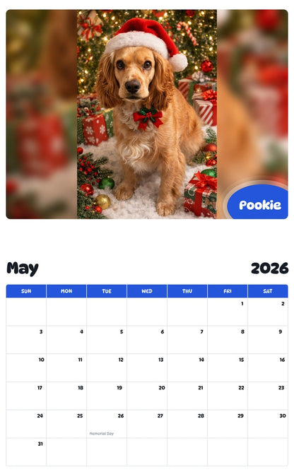 2026 - 2027 Pookie - Pawidols Pet Calendar
