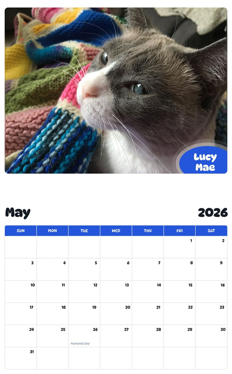 2026 - 2027 Lucy Mae - Pawidols Pet Calendar