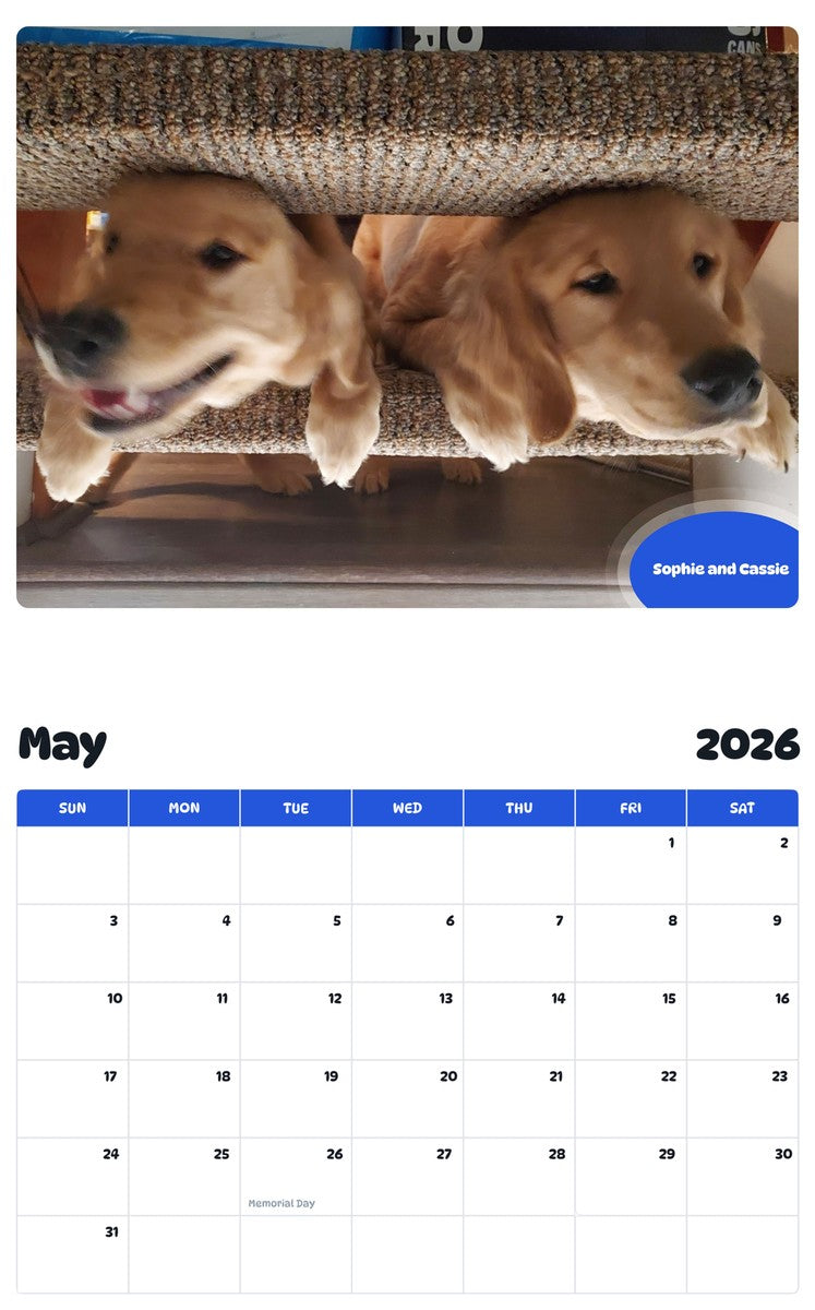 2026 - 2027 Sophie and Cassie - Pawidols Pet Calendar