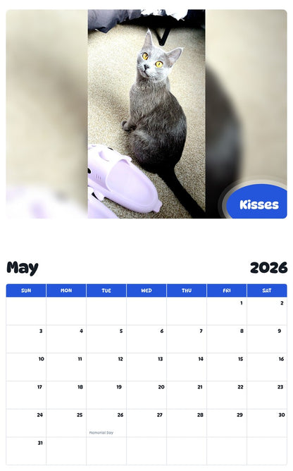 2026 - 2027 Kisses - Pawidols Pet Calendar