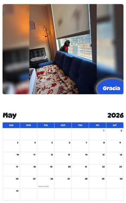 2026 - 2027 Gracia - Pawidols Pet Calendar