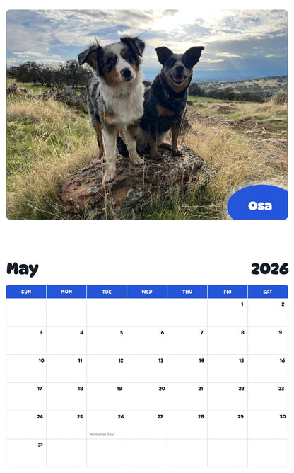 2026 - 2027 Osa - Pawidols Pet Calendar