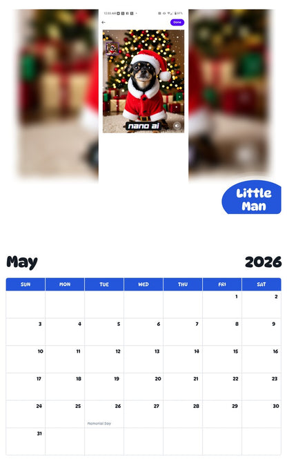 2026 - 2027 Little Man - Pawidols Pet Calendar
