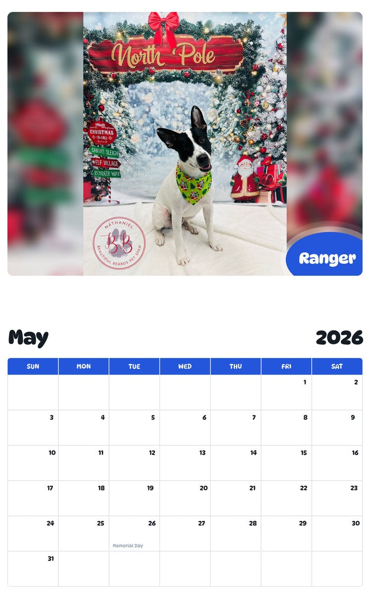 2026 - 2027 Ranger - Pawidols Pet Calendar