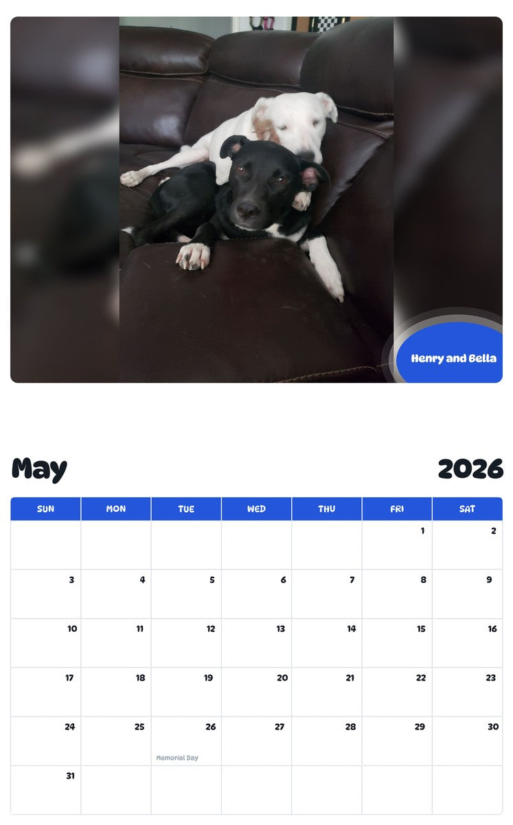 2026 - 2027 Henry and Bella - Pawidols Pet Calendar