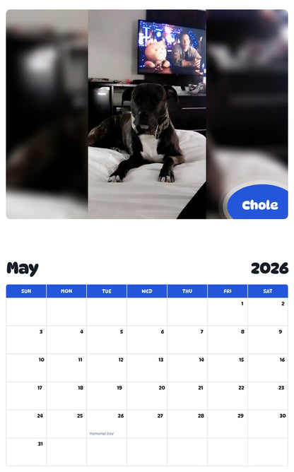 2026 - 2027 Chole - Pawidols Pet Calendar