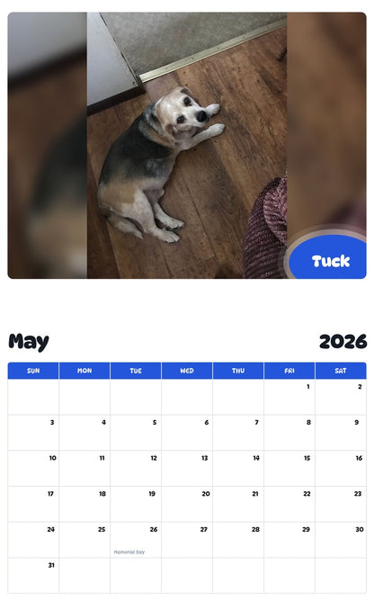 2026 - 2027 Tuck - Pawidols Pet Calendar