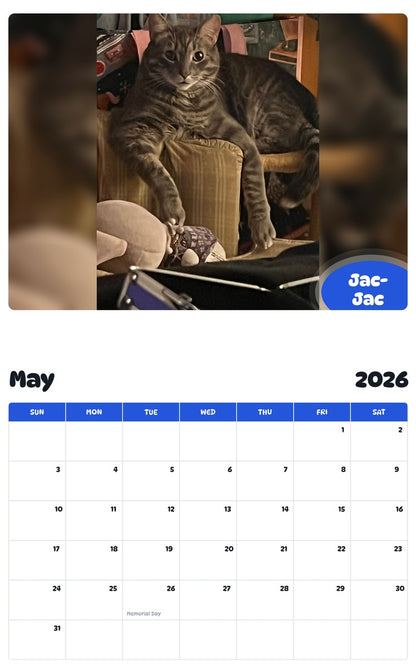 2026 - 2027 Jac-Jac - Pawidols Pet Calendar