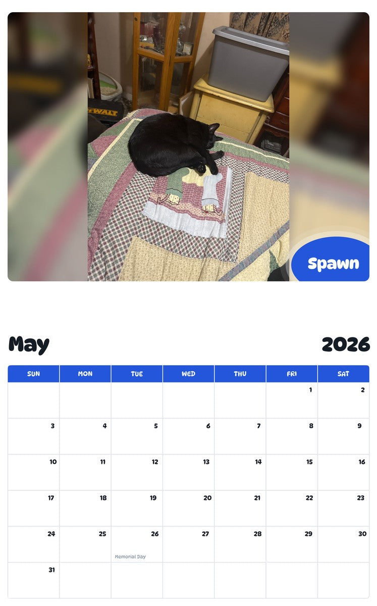 2026 - 2027 Spawn - Pawidols Pet Calendar