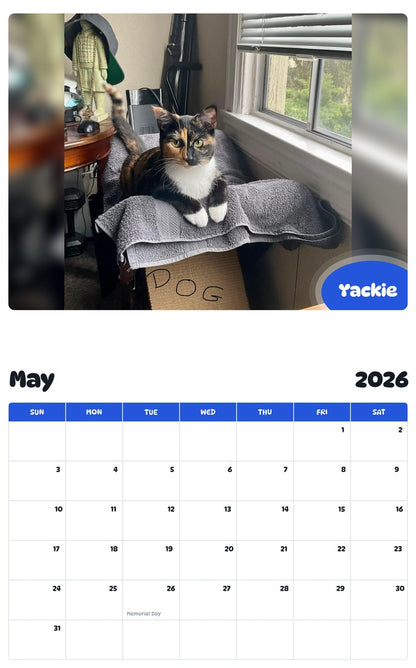 2026 - 2027 Yackie - Pawidols Pet Calendar