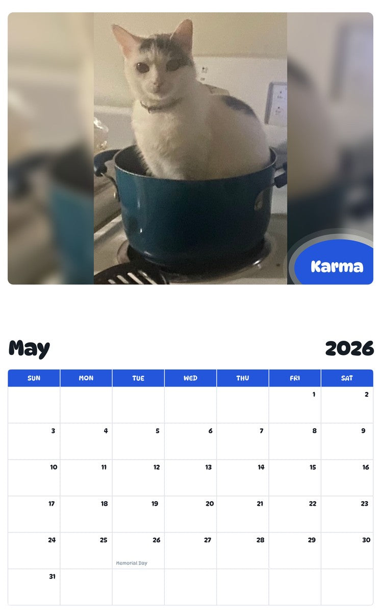 2026 - 2027 Karma - Pawidols Pet Calendar