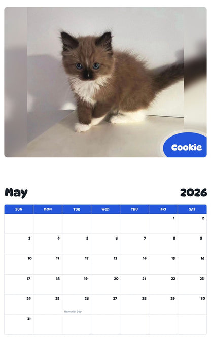 2026 - 2027 Cookie - Pawidols Pet Calendar