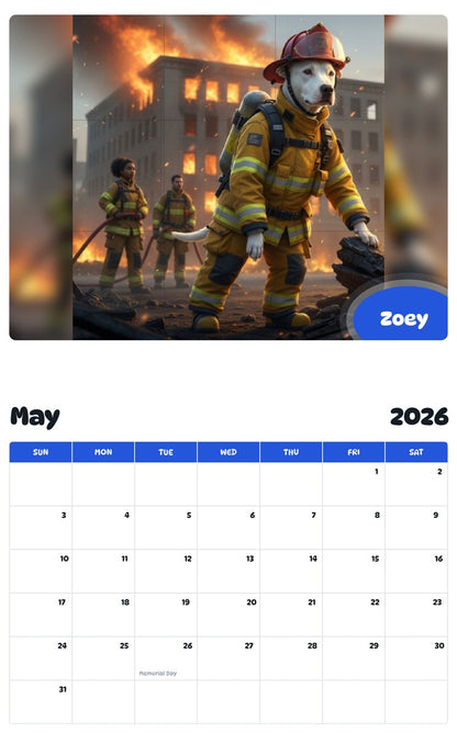2026 - 2027 Zoey - Pawidols Pet Calendar