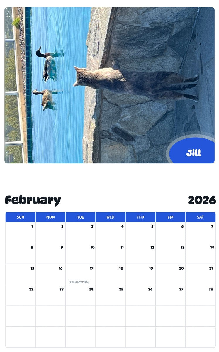 October 2025 - September 2026 Jill - Pawidols Pet Calendar