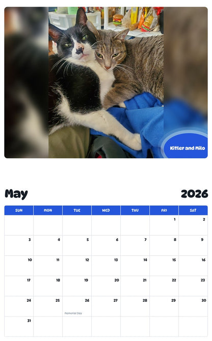 2026 - 2027 Kitler and Milo - Pawidols Pet Calendar