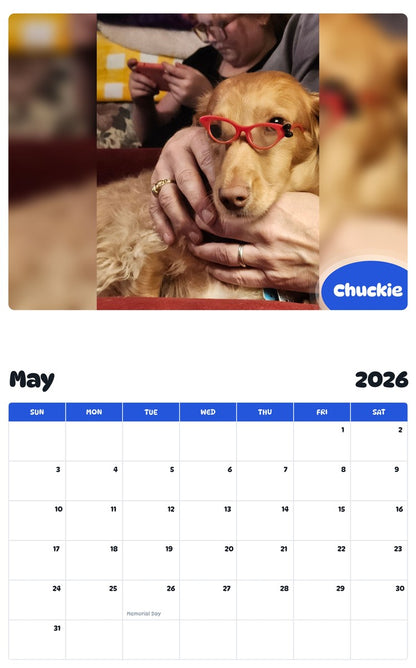 2026 - 2027 Chuckie - Pawidols Pet Calendar