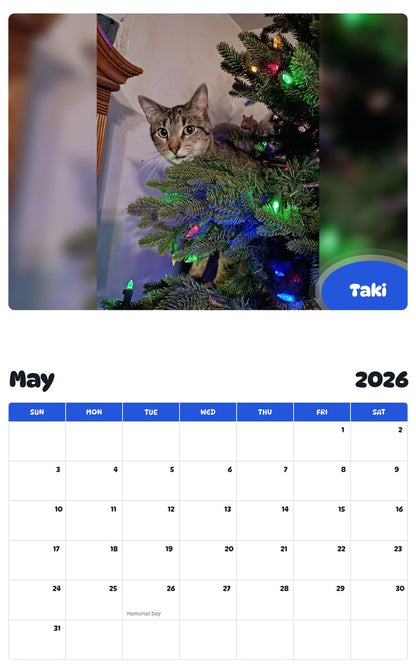 2026 - 2027 Taki - Pawidols Pet Calendar