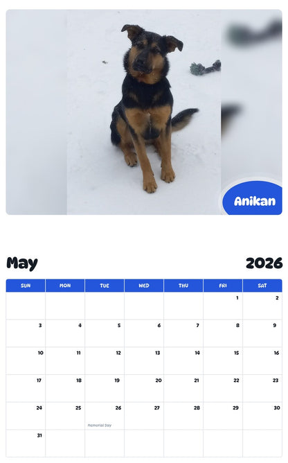 2026 - 2027 Anikan - Pawidols Pet Calendar