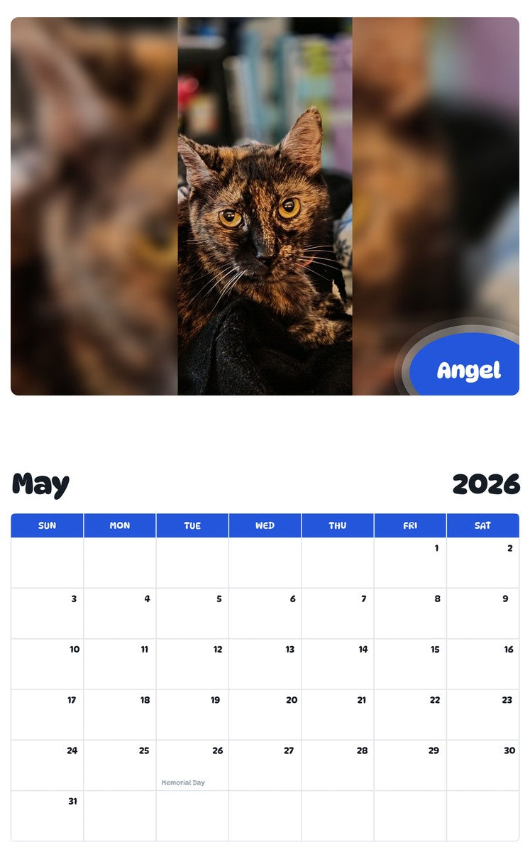 2026 - 2027 Angel - Pawidols Pet Calendar