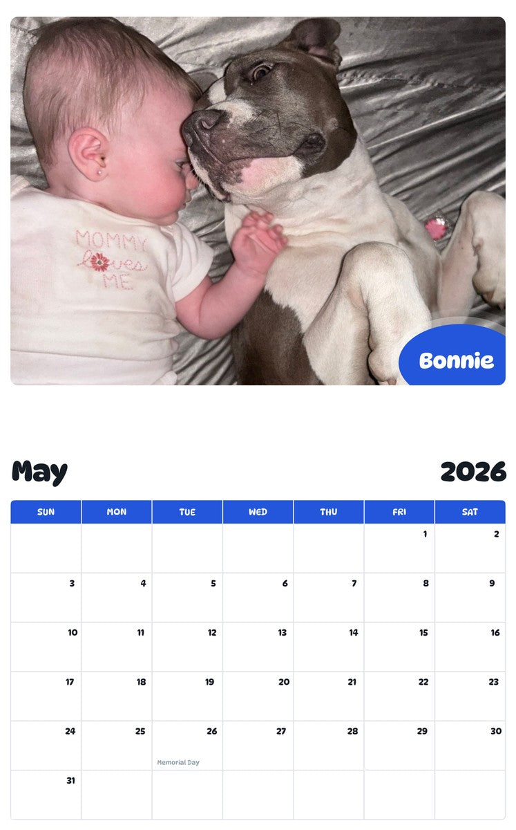 2026 - 2027 Bonnie - Pawidols Pet Calendar