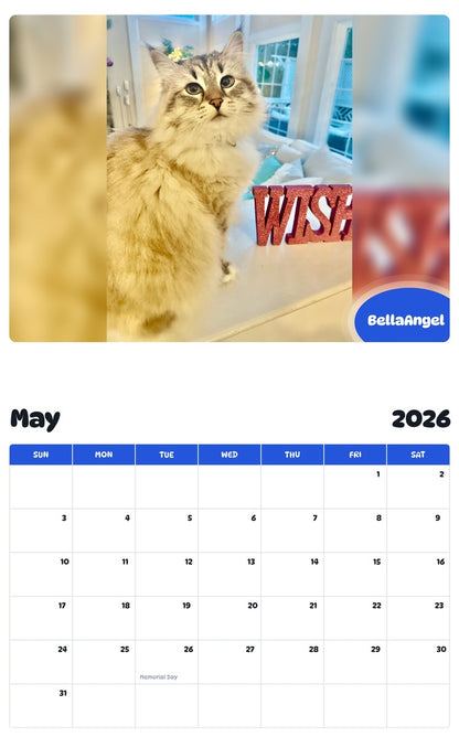 2026 - 2027 BellaAngel - Pawidols Pet Calendar
