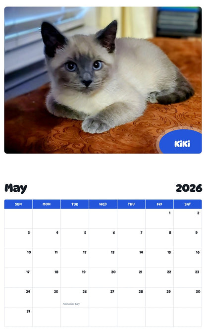 2026 - 2027 KiKi - Pawidols Pet Calendar