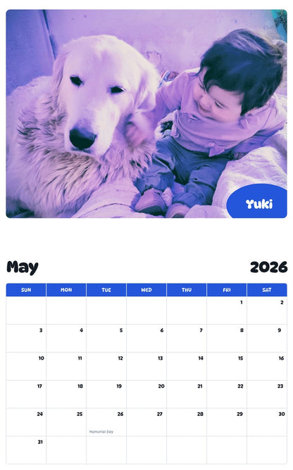 2026 - 2027 Yuki - Pawidols Pet Calendar