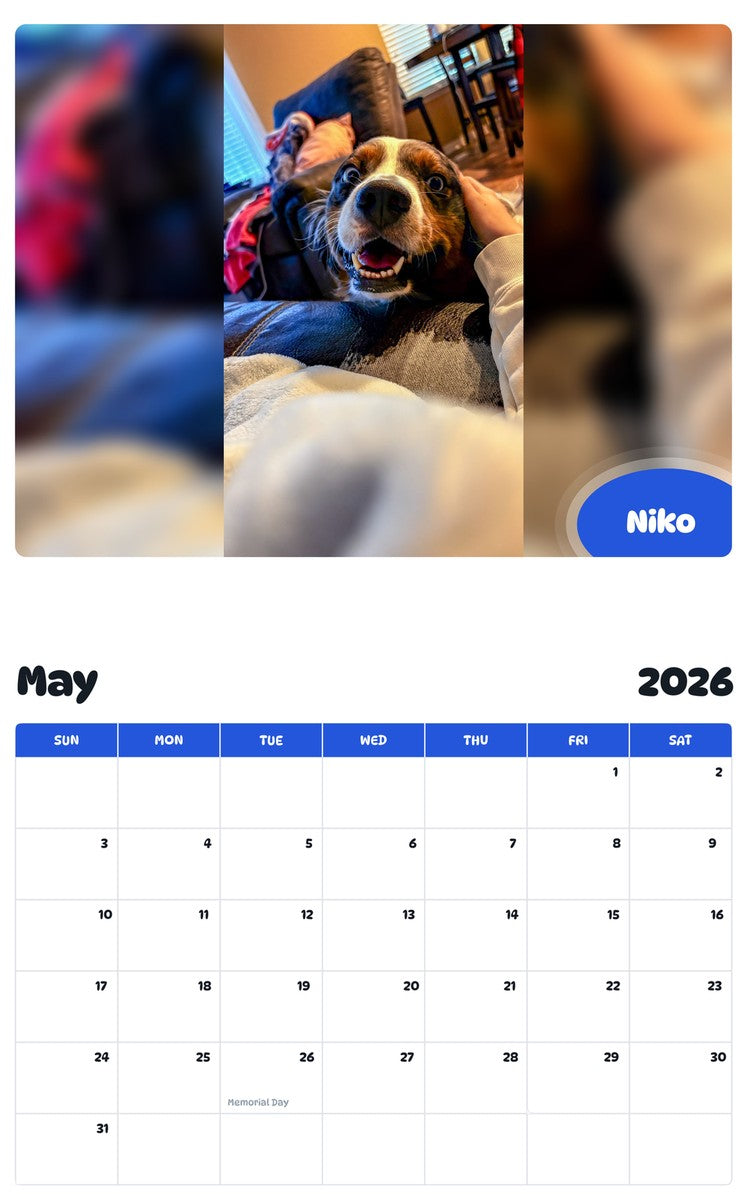 2026 - 2027 Niko - Pawidols Pet Calendar