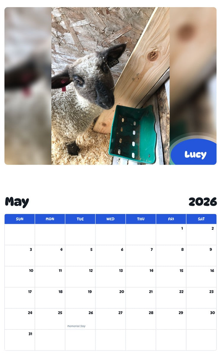 2026 - 2027 Lucy - Pawidols Pet Calendar