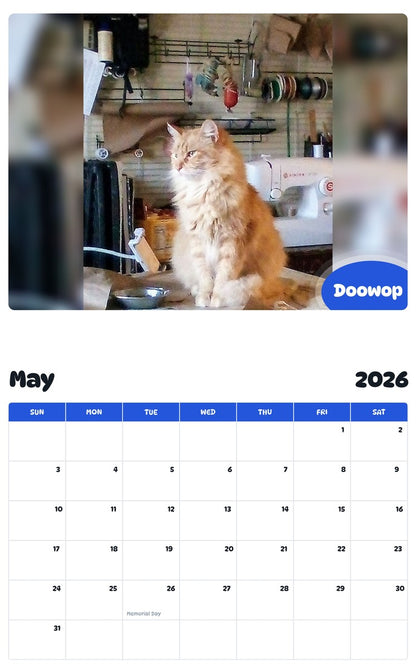 2026 - 2027 Doowop - Pawidols Pet Calendar