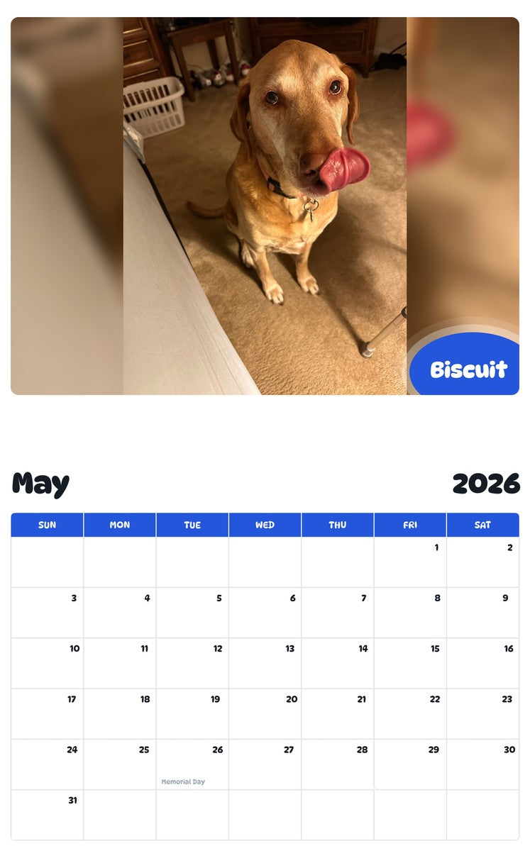 2026 - 2027 Biscuit - Pawidols Pet Calendar
