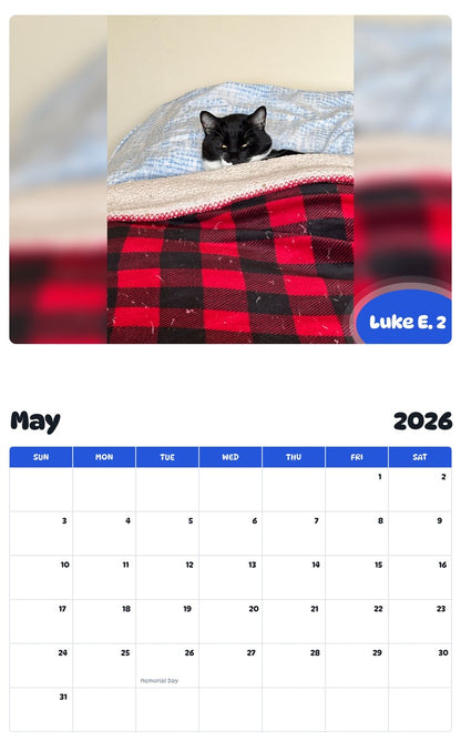 2026 - 2027 Luke E. 2 - Pawidols Pet Calendar
