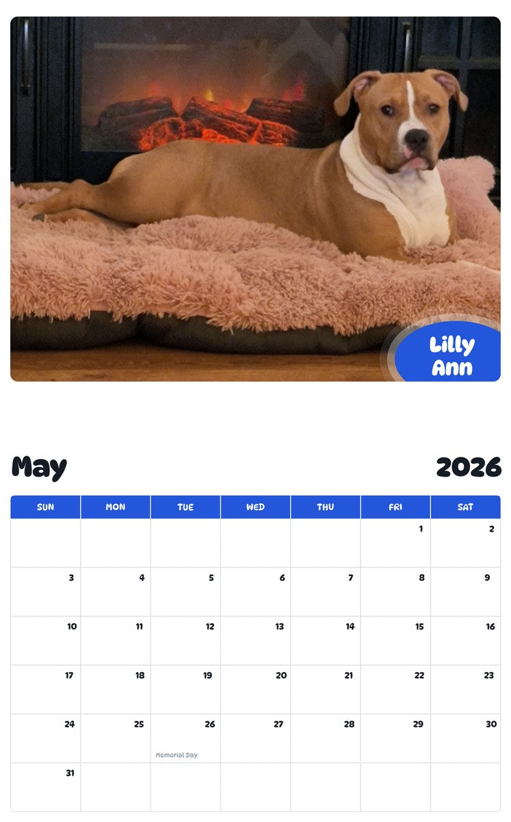 2026 - 2027 Lilly Ann - Pawidols Pet Calendar