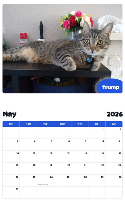 2026 - 2027 Trump - Pawidols Pet Calendar