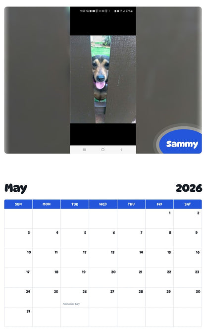 2026 - 2027 Sammy - Pawidols Pet Calendar