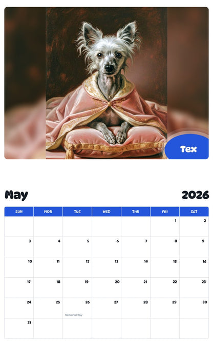 2026 - 2027 Tex - Pawidols Pet Calendar