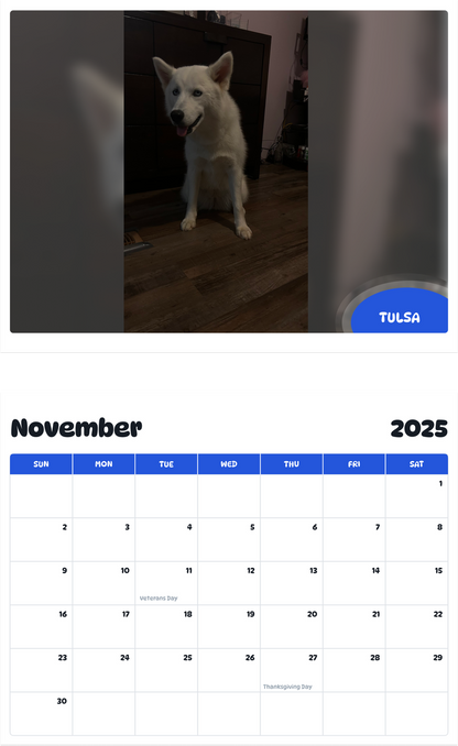 July 2025 - June 2026 tulsa - Pawidols Pet Calendar