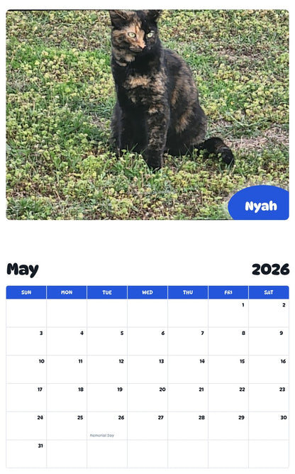 2026 - 2027 Nyah - Pawidols Pet Calendar